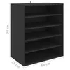 vidaXL Scarpiera nera 60x35x70 cm Materiale a base di legno Anteprima dell’immagine prodotto 13