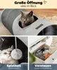 lionto Spieltunnel für Katzen, hochwertiger Faux-Linen Produktbild-Vorschau 8