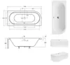 Eckbadewanne Badewanne Avita BLACK&WHITE RECHTS 170X75 mit Produktbild-Vorschau 4