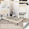 UISEBRT Leder Plattformbett 90 x 200 cm, gepolstertes Produktbild-Vorschau 6