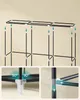 Assembly instructions for a shelving unit, showing how to connect the poles and corners. Náhled obrázku produktu