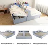 Flieks Hydraulisches Schlafsofa Holzbett 90x200cm/180x200cm Produktbild-Vorschau 5