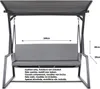 Gartenkissen Set für Gartenschaukel – grau – Sitzkissen Produktbild-Vorschau 2