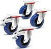 Wiltec Transportrollen Set 100mm 2x Lenkrolle mit Bremse Produktbild-Vorschau 1