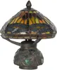LumiLamp 5LL-9295 Stolní lampa Tiffany Ø 22x21 cm hnědá Náhled obrázku produktu 1