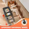 Rolltisch für Bett, Sofa, Rolltisch mit 2 Regalen, Mobiler Produktbild-Vorschau 5