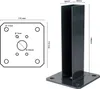 ROYSSON® Zaunpfosten Bodenplatte mit Dübel-Adapter | 60 x Produktbild-Vorschau 7