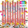Zestaw 10 sztuk armatki do konfetti XXL – kolorowe, Podgląd zdjęcia produktu 1