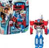 A product shot of a Transformers Earth Spark Spinchange Optimus Prime toy in its packaging, with a separate image of the assembled toy next to it. Podgląd zdjęcia produktu