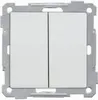 Mutlusan Candela Modul 2-fach Schalter Serienschalter Weiss Produktbild-Vorschau 1