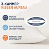 Daunenkissen, 3-Kammer Kopfkissen 80x80 cm, Kissen 60% Produktbild-Vorschau 7