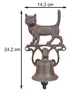 Esschert Design Cloche de porte Chat Marron antique - Fonte Voir les images du produit 4