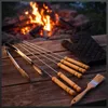 Grilovací špízy na šašlik kovové jehly na gril nerezové BBQ Náhled obrázku produktu 7