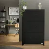 ML-Design schedario 75x40x120 cm, nero, acciaio, mobile da Anteprima dell’immagine prodotto 8