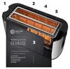 A cutaway diagram of a Balter toaster, highlighting its insulated housing and internal components. Produktbild-Vorschau