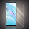 A screen protector is shown placed over a smartphone screen. Produktbild-Vorschau