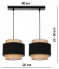 KAR-LIGHTING Pendelleuchte 2-flammig Schwarz/Braun Rattan & Produktbild-Vorschau 5