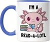 I am a read a lotl Tasse blau Bücherliebe Bücherwurm Produktbild-Vorschau 1
