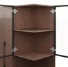 Vitrinenschrank 70×38×160 cm mit Ausziehregal – Produktbild-Vorschau 13