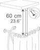 MSV Duschvorhangstange Deckenhalterung 60 cm silber Produktbild-Vorschau 6
