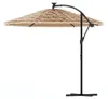 vidaXL Parasol avec LED et mât en acier brun 246x246x230 cm Voir les images du produit 7