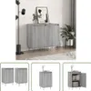 The Living Store Sideboards 2 Stk. Grau Sonoma 40x35x70 cm Produktbild-Vorschau 10