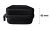 A black protective case with a zipper is shown on a white background, with a measurement indicating its height. Produktbild-Vorschau