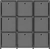 vidaXL Police z kostek s 9 boxy šedá 103x30x107,5 cm látka Náhled obrázku produktu 1
