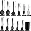 Homikit Silikon Küchenhelfer Set, 12 Stück Schwarz Produktbild-Vorschau 2
