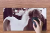 MuchoWow® Mauspad Mousepad Pferd - Schnee - Weiß 60x30 cm - Produktbild-Vorschau 2