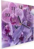 Wanduhr aus Glas mit Motiv Orchideenblüten- 30 x 30 cm - Produktbild-Vorschau 2