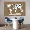 MuchoWow® Poster Weltkarte - Tiere - Braun 180x120 cm - Produktbild-Vorschau 5
