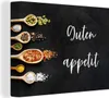 MuchoWow® - Leinwandbilder - Guten Appetit - Sprichwörter - Produktbild-Vorschau 1