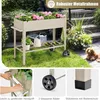 Hochbeet mit Raedern Regal, Erhoehtes Gartenbeet mit Haken Produktbild-Vorschau 3
