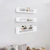 zestaw 3 drewnianych półek ściennych 58cm regał biały do Podgląd zdjęcia produktu 3