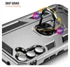 Close-up of a silver phone case with a rotating ring stand. Produktbild-Vorschau