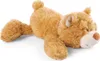 A plush teddy bear lying on its side against a white background. Produktbild-Vorschau