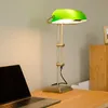 Relaxdays stolní lampa zelená, skleněná stolní lampa, retro Náhled obrázku produktu 1
