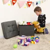 Šedý prošívaný puf 38 cm sedák podnožka Náhled obrázku produktu 5