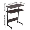 A diagram showing the dimensions of a rolling side table. Anteprima dell’immagine prodotto