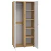 Kleiderschrank Garderobenschrank mit 2 Kleiderstangen Produktbild-Vorschau 2