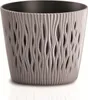doniczka z wkładem  12,8xh11cm SANDY ROUND - mocca Podgląd zdjęcia produktu 1