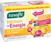 The image shows the front packaging of a taxofit product for immune support and energy. Náhľad obrázku produktu