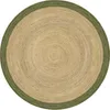 Tapis ronds en jute Mrcarpet Nature/Vert avec marque de Voir les images du produit 2