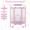 Trampolino per bambini COSTWAY, diametro 154 cm, con barra Anteprima dell’immagine prodotto 3