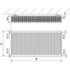 Mexen C33 doskový radiátor 600 x 800 mm, bočné pripojenie, Náhľad obrázku produktu 6