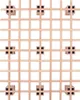 A grid-like wooden structure with cube-shaped elements at intersections. Produktbild-Vorschau
