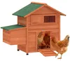 PawHut Hühnerstall 113,5x67,5x95,5 cm Hühnerhaus aus Holz Produktbild-Vorschau 1