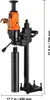 A core drilling machine with a stand and drill bit, shown against a white background with dimension lines and text. Anteprima dell’immagine prodotto