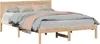 vidaXL Bettgestell Braun 140 x 200 cm Massivholz Kiefer Produktbild-Vorschau 1